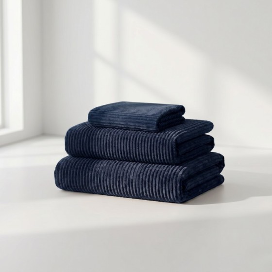 Pokrowiec na Fotel NESTI Granatowy Sztruks