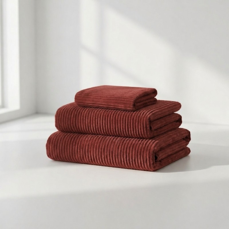 Pokrowiec na Fotel NESTI Sztruks Czerwona Cegła