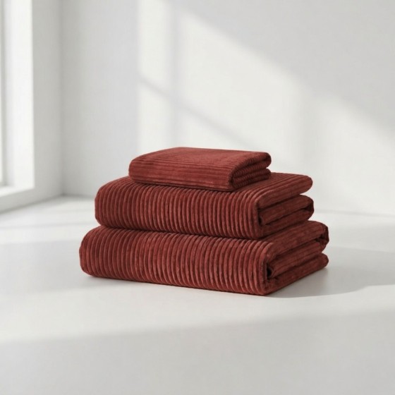 Pokrowiec na Fotel NESTI Sztruks Czerwona Cegła