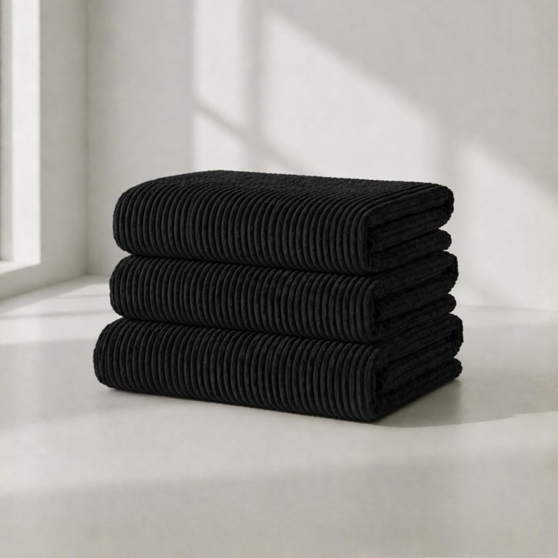 Pokrowiec na Sofę NESTI Czarny Sztruks