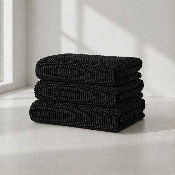 Pokrowiec na Sofę NESTI Czarny Sztruks