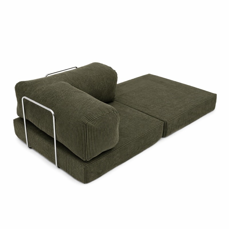 Leżanka II NESTI Zielony Sztruks