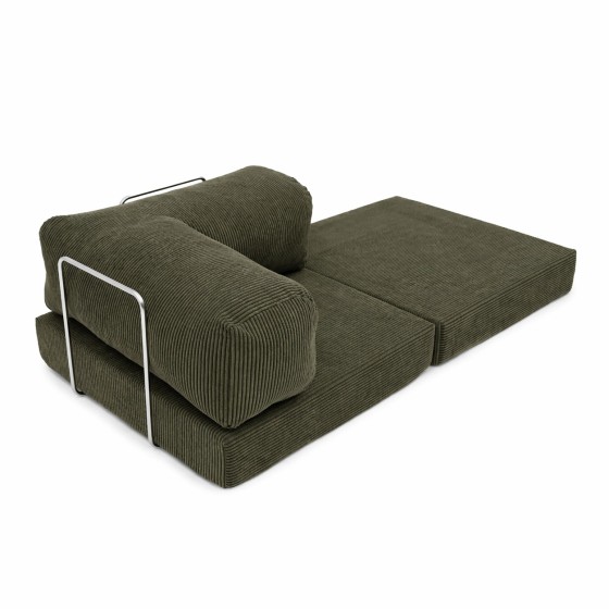 Leżanka II NESTI Zielony Sztruks