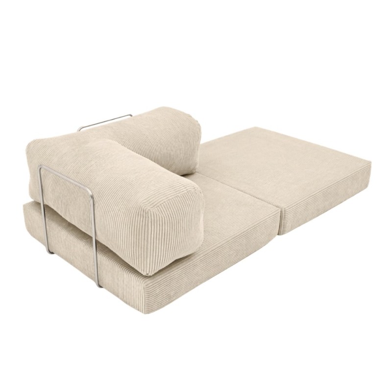 Leżanka II NESTI Beżowy Sztruks