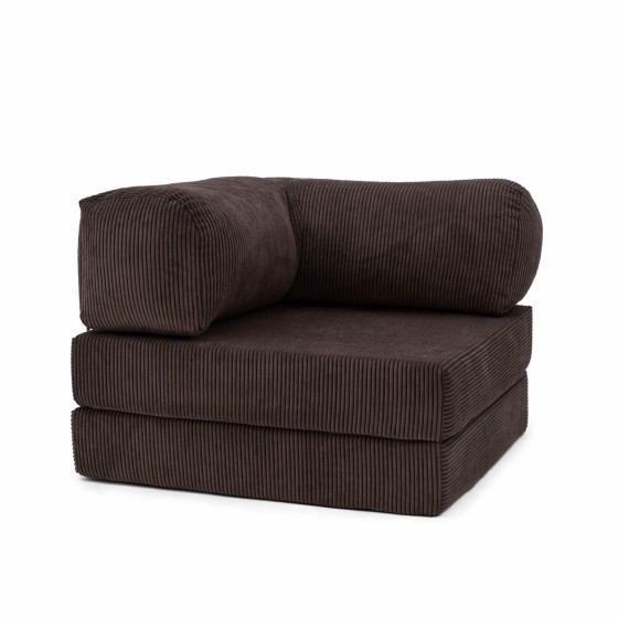 Leżanka II NESTI Brązowy Sztruks