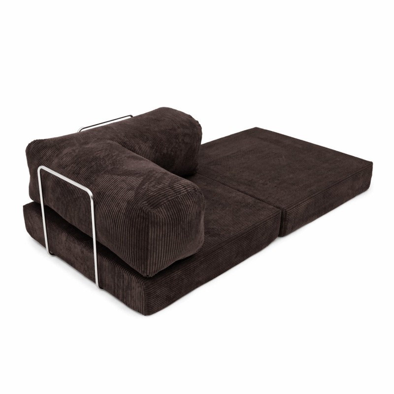 Leżanka II NESTI Brązowy Sztruks