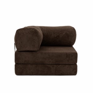 Leżanka II NESTI Brązowy Sztruks