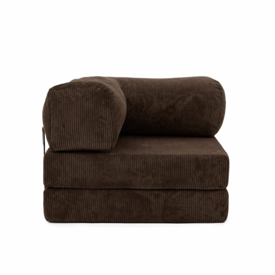 Leżanka II NESTI Brązowy Sztruks