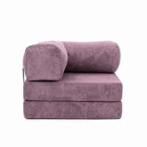 Leżanka II NESTI Fioletowy Sztruks