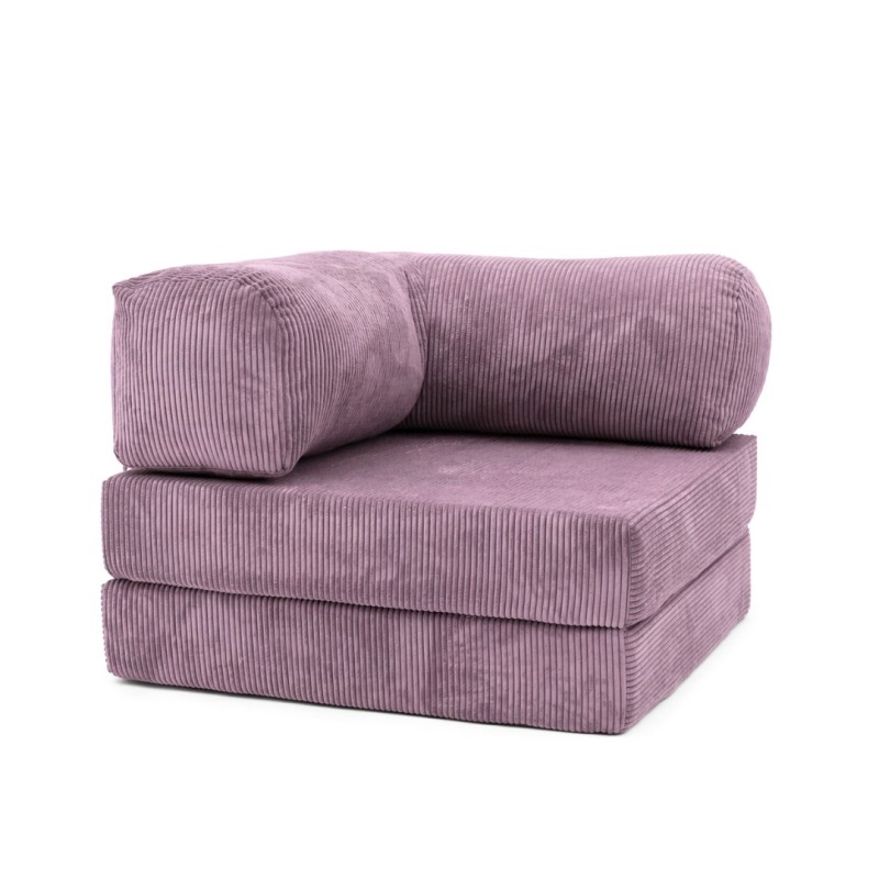 Leżanka II NESTI Fioletowy Sztruks