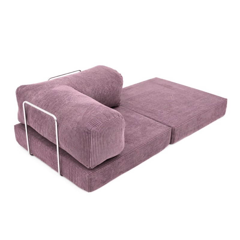 Leżanka II NESTI Fioletowy Sztruks