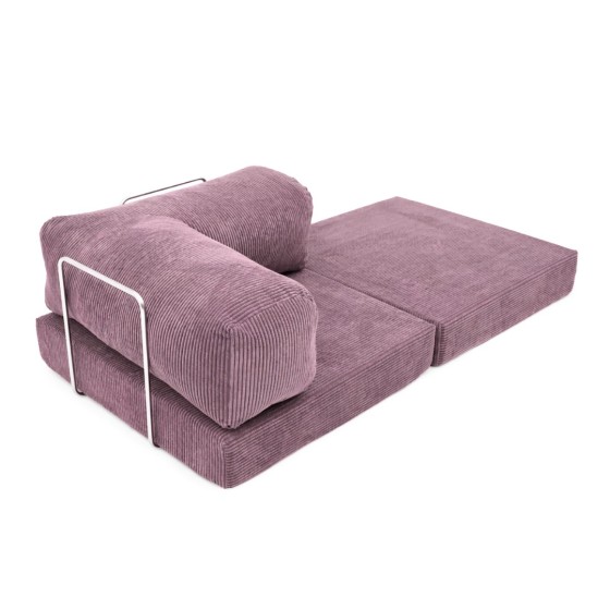 Leżanka II NESTI Fioletowy Sztruks