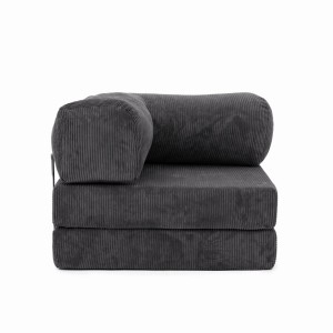 Leżanka II NESTI Ciemnoszary Sztruks