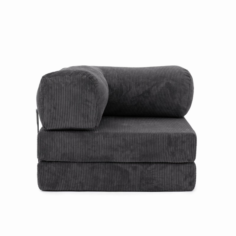 Leżanka II NESTI Ciemnoszary Sztruks