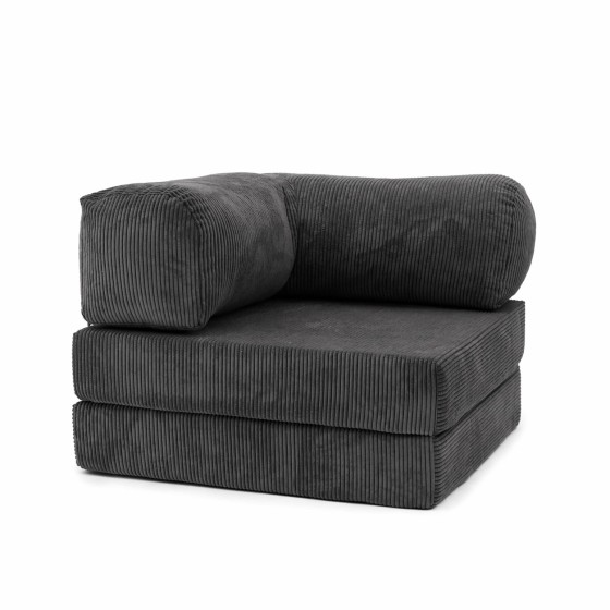 Leżanka II NESTI Ciemnoszary Sztruks