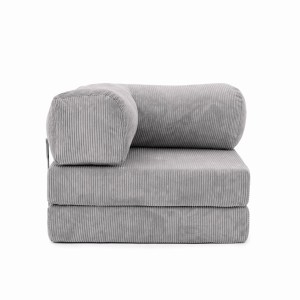 Leżanka II NESTI Jasnoszary Sztruks