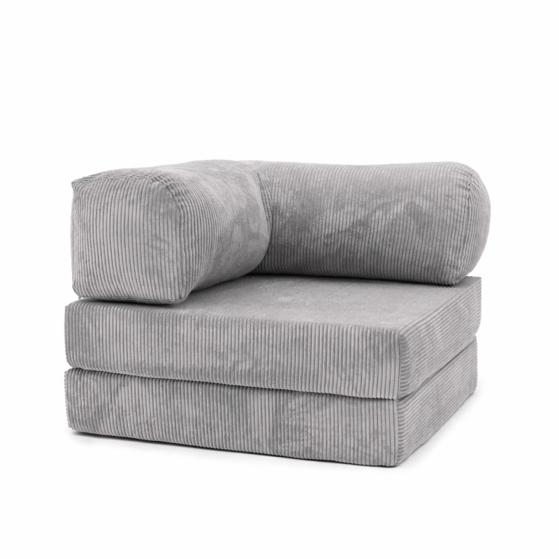 Leżanka II NESTI Jasnoszary Sztruks