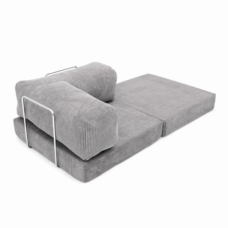 Leżanka II NESTI Jasnoszary Sztruks