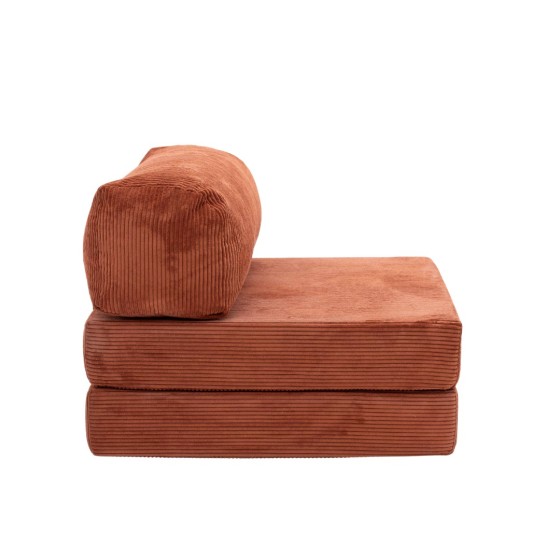 Leżanka I NESTI Ceglasty Sztruks