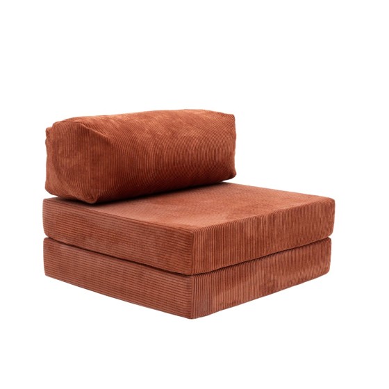 Leżanka I NESTI Ceglasty Sztruks