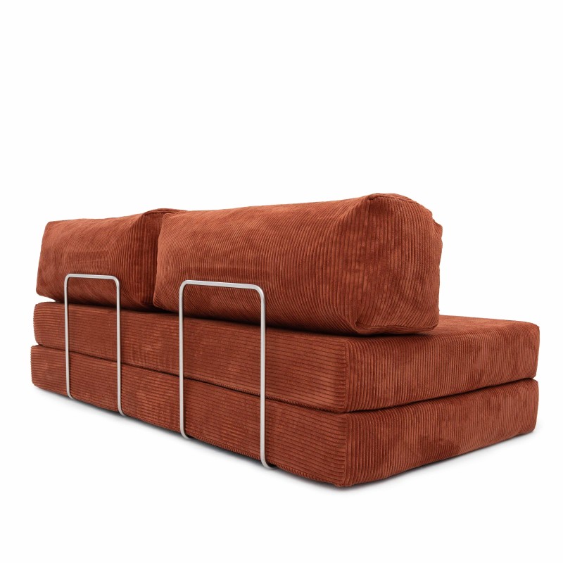 Sofa 3-osobowa NESTI Ceglasty Sztruks