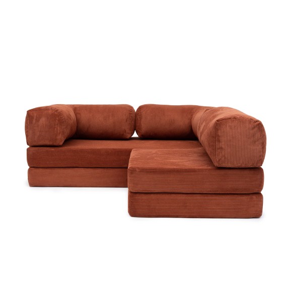 Narożnik 3-osobowy Ceglasty NESTI MINI | Domyou