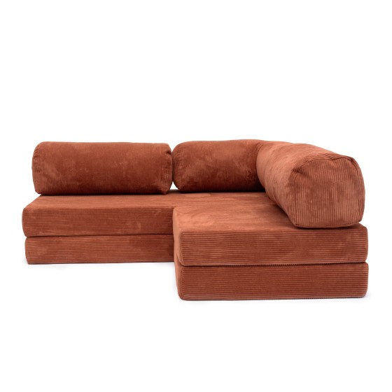 Narożnik 3-osobowy Ceglasty NESTI MINI II | Domyou