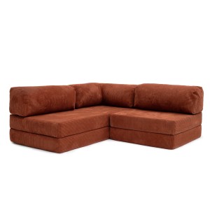 Narożnik 3-osobowy Ceglasty NESTI MINI II | Domyou