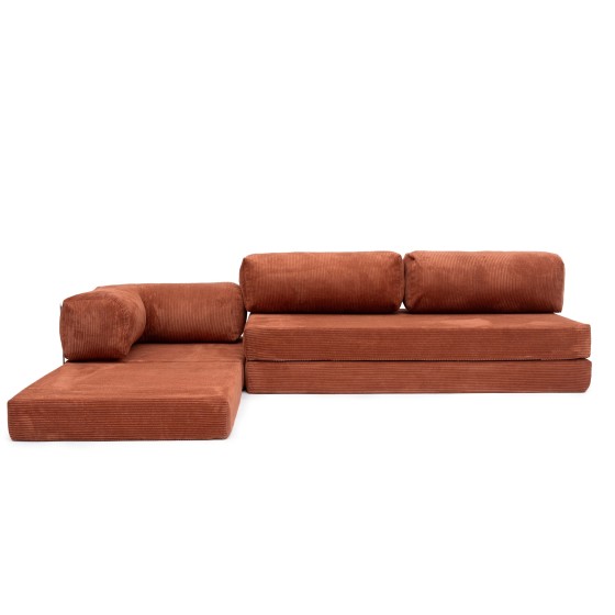 Narożnik 3-osobowy Ceglasty NESTI MINI II | Domyou