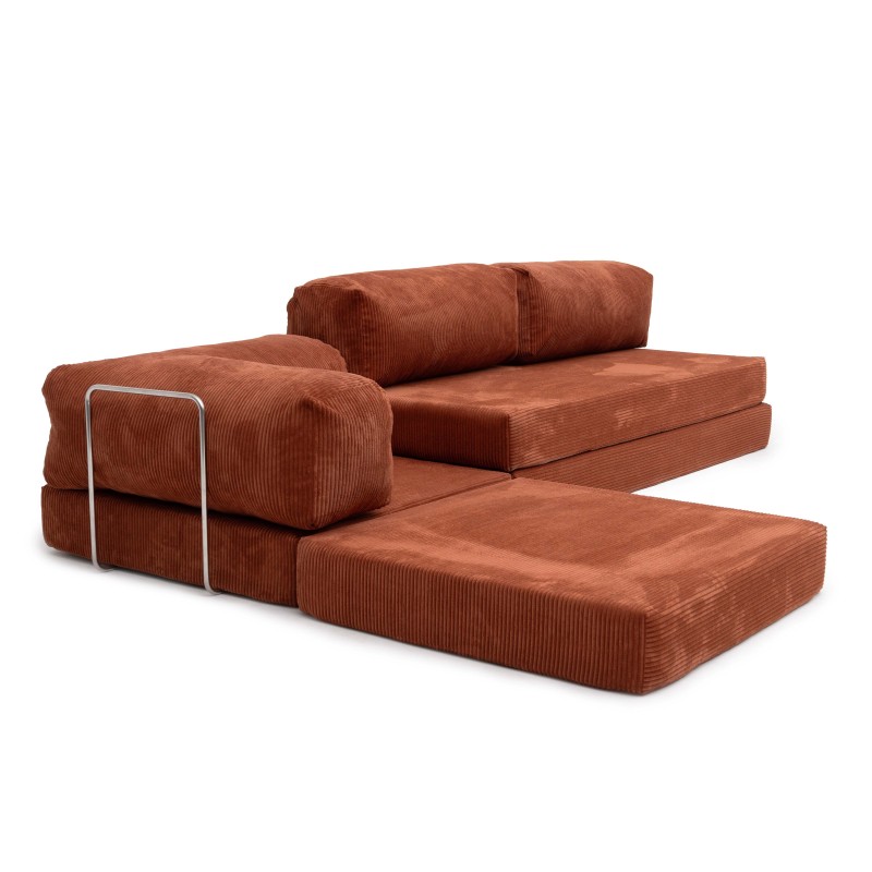 Narożnik 3-osobowy Ceglasty NESTI MINI II | Domyou