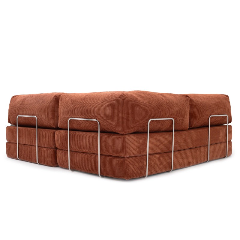 Narożnik 3-osobowy Ceglasty NESTI MINI II | Domyou