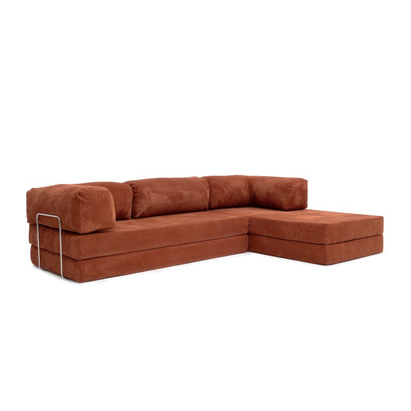 Narożnik 3-osobowy NESTI I Ceglasty Sztruks