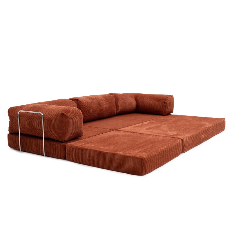 Narożnik 3-osobowy NESTI I Ceglasty Sztruks