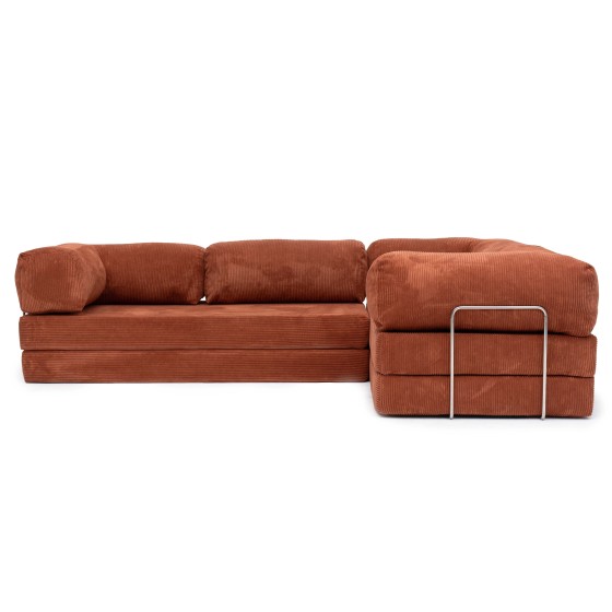 Narożnik 3-osobowy NESTI III Ceglasty Sztruks