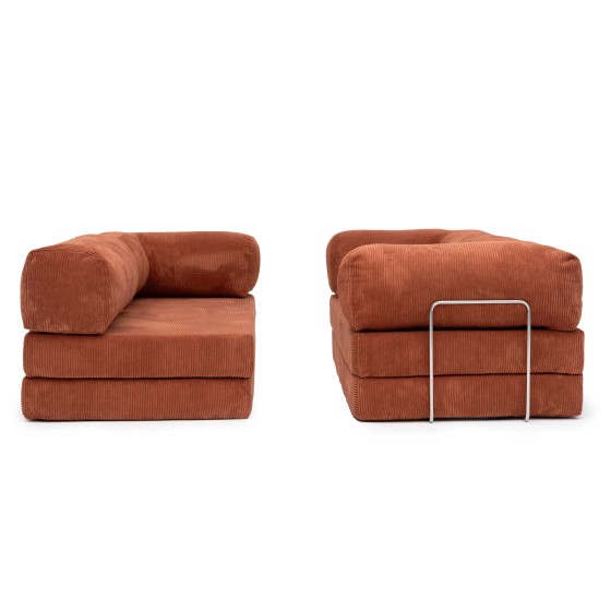 Narożnik 3-osobowy NESTI III Ceglasty Sztruks