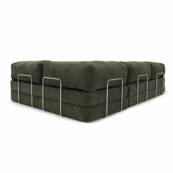 Narożnik 3-osobowy NESTI III Zielony Sztruks
