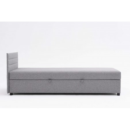 Tapczan Jednoosobowy Dla Dziecka FENIKS 80x180 z Pojemnikiem i Wezgłowiem Szary