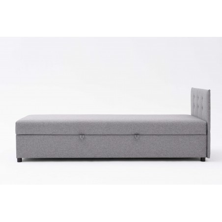 Tapczan Jednoosobowy Dla Dziecka FENIKS 80x180 z Pojemnikiem i Wezgłowiem Szary