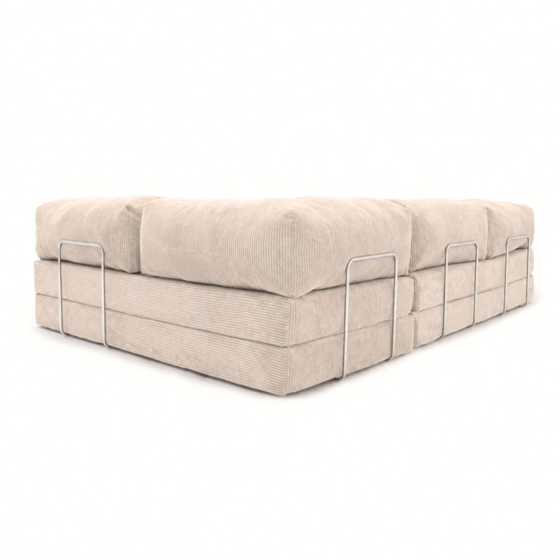 Narożnik 3-osobowy NESTI III Beżowy Sztruks