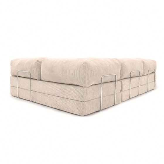 Narożnik 3-osobowy NESTI III Beżowy Sztruks