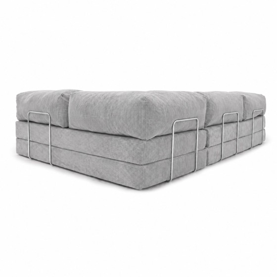 Narożnik 3-osobowy NESTI III Jasnoszary Sztruks
