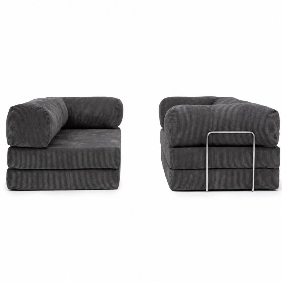 Narożnik 3-osobowy NESTI III Ciemnoszary Sztruks