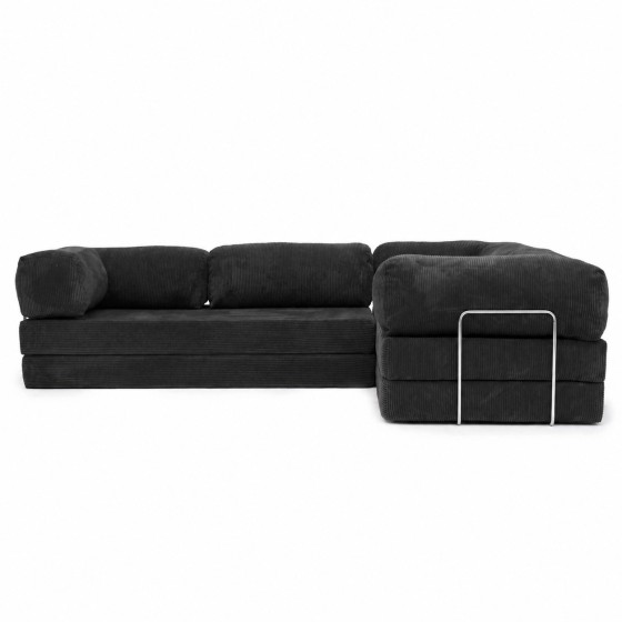 Narożnik 3-osobowy NESTI III Czarny Sztruks