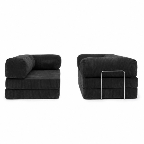 Narożnik 3-osobowy NESTI III Czarny Sztruks