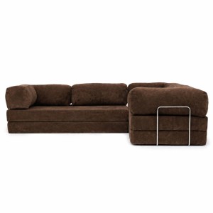 Narożnik 3-osobowy NESTI III Brązowy Sztruks