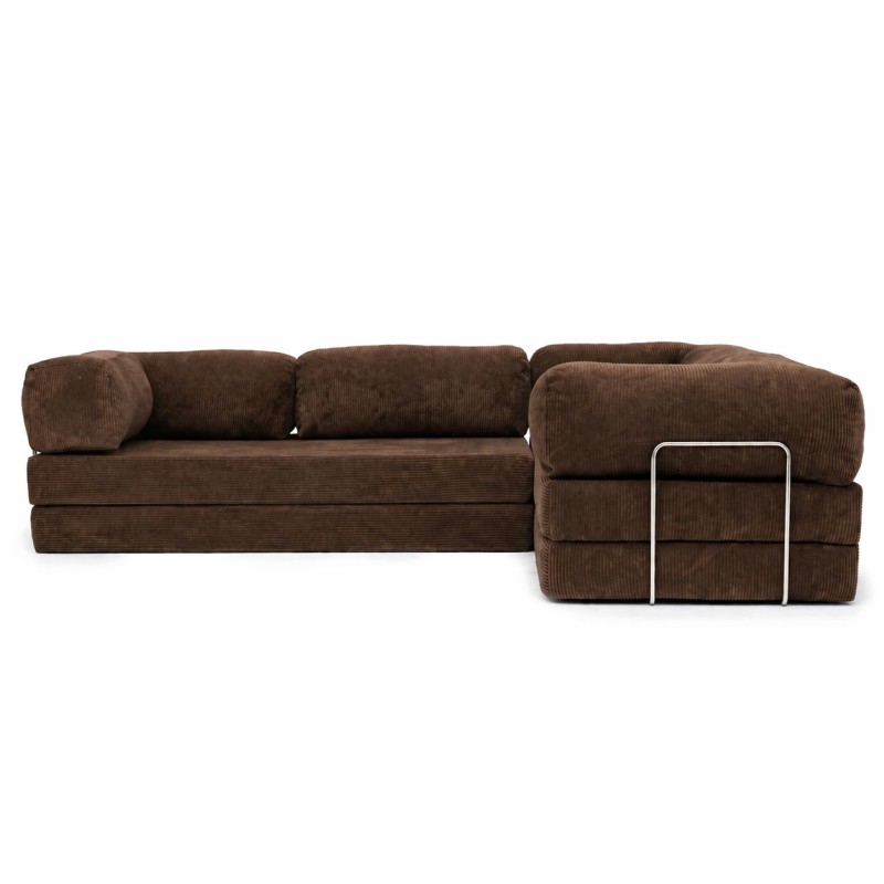 Narożnik 3-osobowy NESTI III Brązowy Sztruks