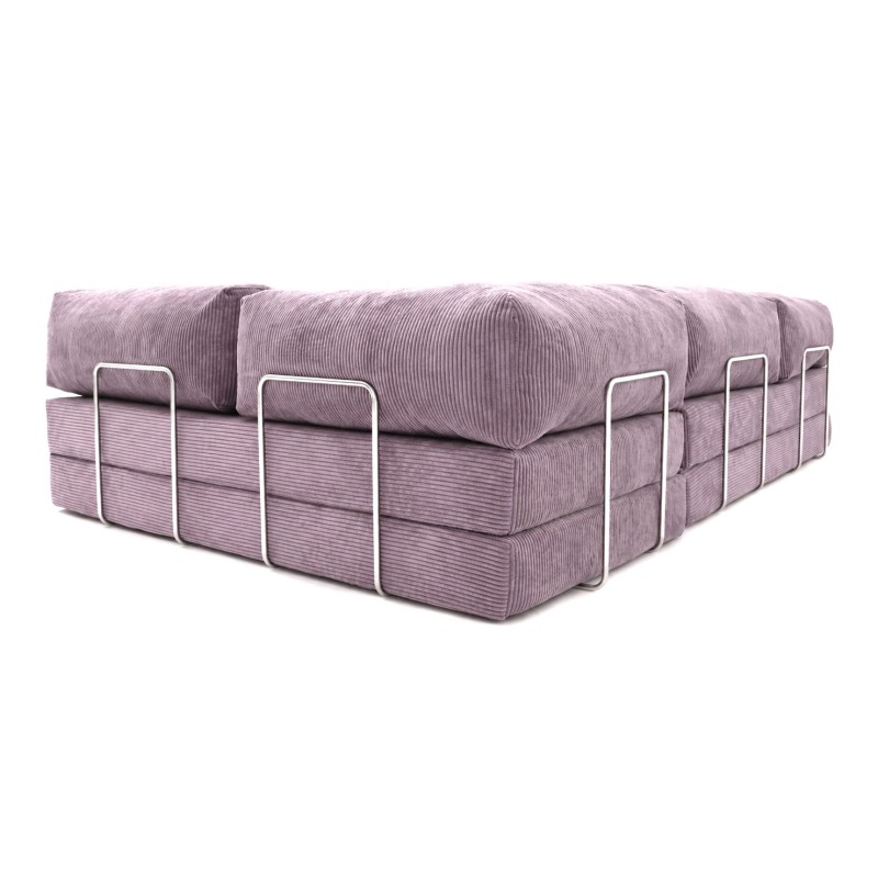 Narożnik 3-osobowy NESTI III Fioletowy Sztruks