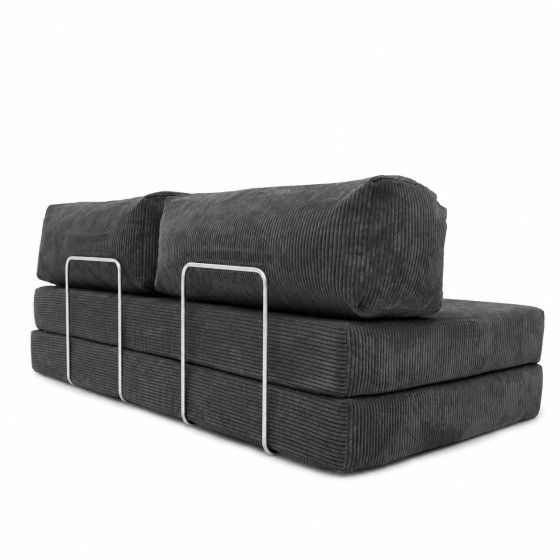 Sofa 3-osobowa NESTI Ciemnoszary Sztruks