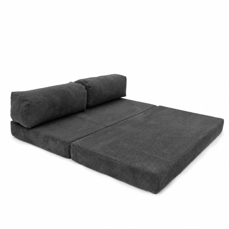 Sofa 3-osobowa NESTI Ciemnoszary Sztruks