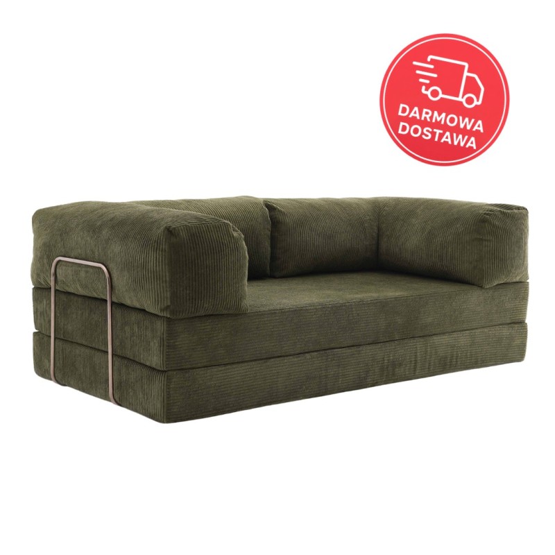 Sofa 2-osobowa NESTI Zielony Sztruks - elegancka i wygodna | Domyou